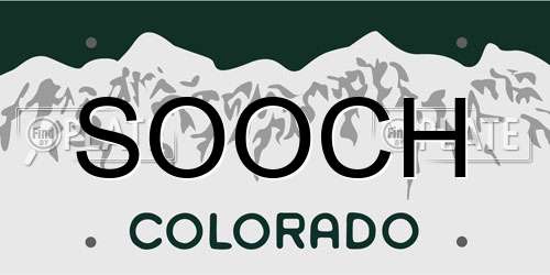 SOOCH Colorado License Plate