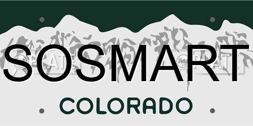 SOSMART Colorado License Plate