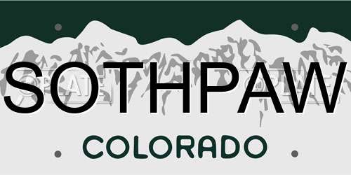 SOTHPAW Colorado License Plate