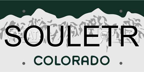 SOULETR Colorado License Plate