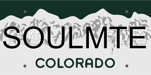 SOULMTE Colorado License Plate