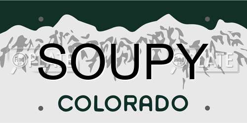 SOUPY Colorado License Plate