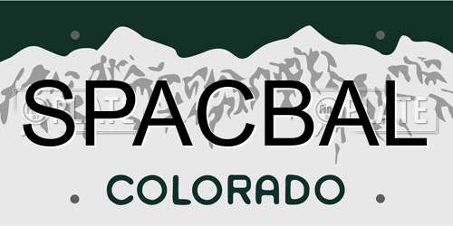 SPACBAL Colorado License Plate