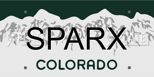 SPARX Colorado License Plate