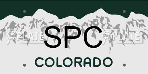 SPC Colorado License Plate