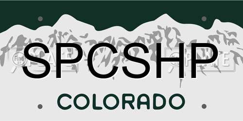 SPCSHP Colorado License Plate