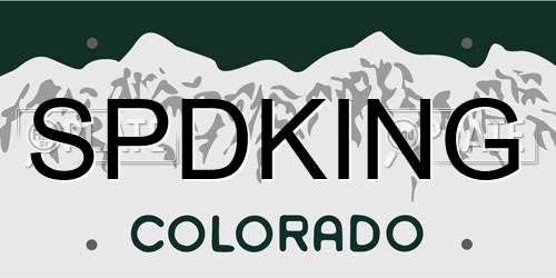 SPDKING Colorado License Plate