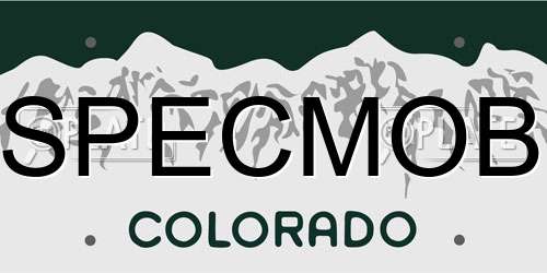SPECMOB Colorado License Plate