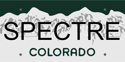 SPECTRE Colorado License Plate