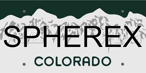 SPHEREX Colorado License Plate