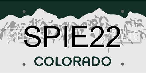 SPIE22 Colorado License Plate