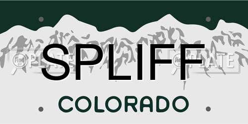SPLIFF Colorado License Plate