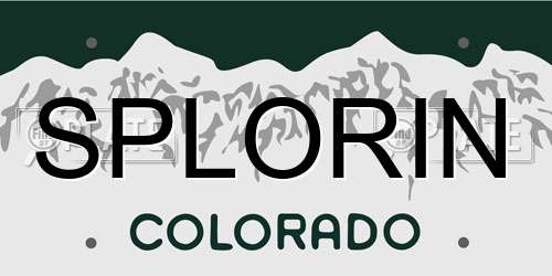 SPLORIN Colorado License Plate