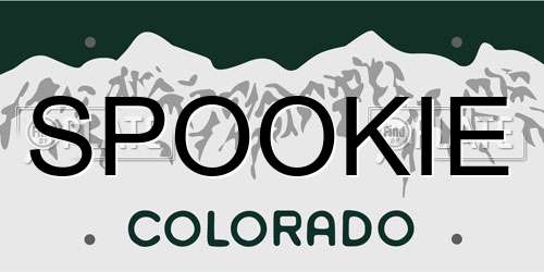 SPOOKIE Colorado License Plate