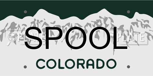 SPOOL Colorado License Plate