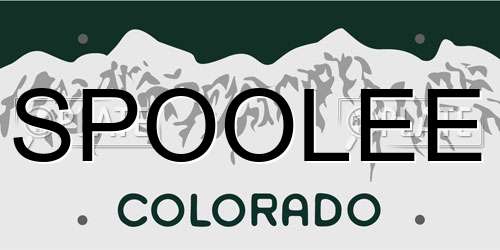 SPOOLEE Colorado License Plate