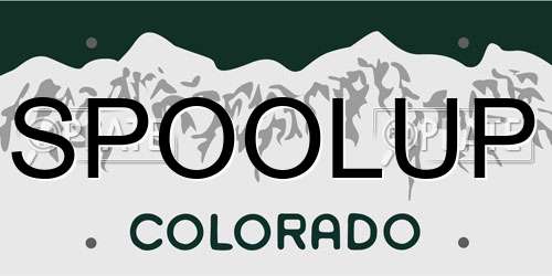 SPOOLUP Colorado License Plate