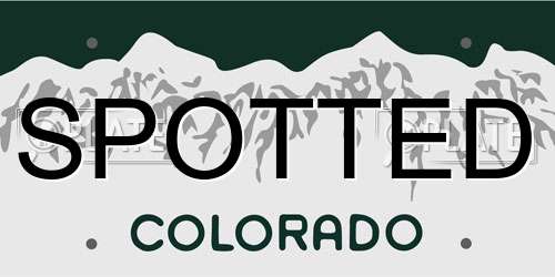 SPOTTED Colorado License Plate