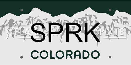 SPRK Colorado License Plate