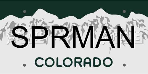 SPRMAN Colorado License Plate