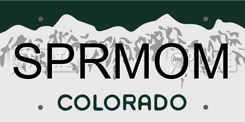 SPRMOM Colorado License Plate