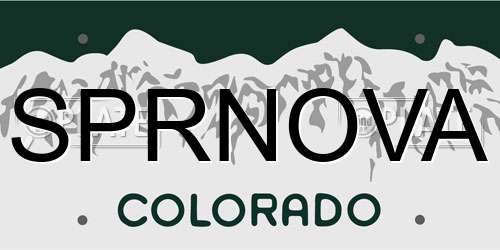 SPRNOVA Colorado License Plate
