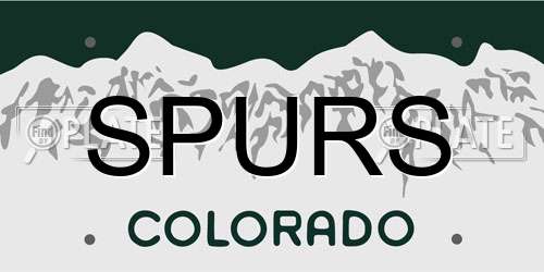 SPURS Colorado License Plate