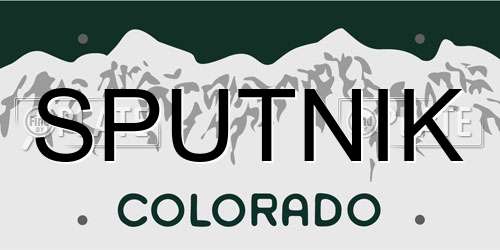 SPUTNIK Colorado License Plate