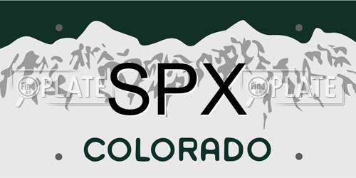 SPX Colorado License Plate