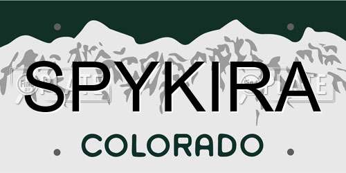 SPYKIRA Colorado License Plate