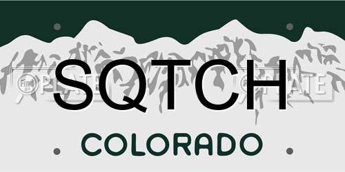 SQTCH Colorado License Plate