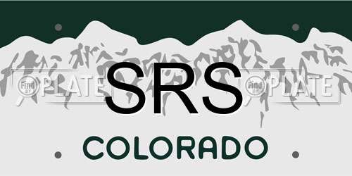 SRS Colorado License Plate