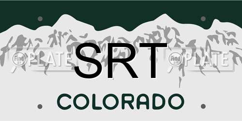 SRT Colorado License Plate