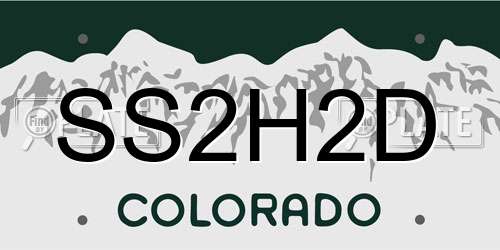 SS2H2D Colorado License Plate