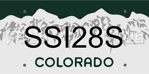 SSI28S Colorado License Plate