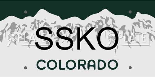 SSKO Colorado License Plate