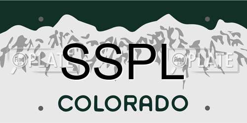 SSPL Colorado License Plate