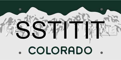 SSTITIT Colorado License Plate