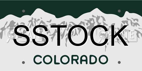 SSTOCK Colorado License Plate