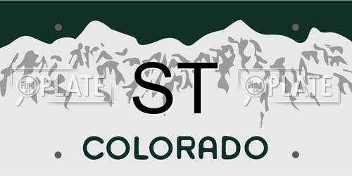ST Colorado License Plate