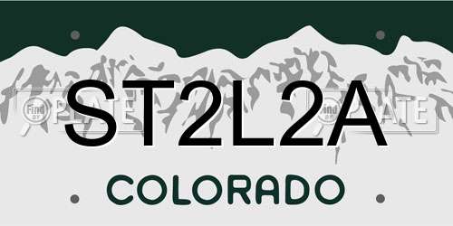 ST2L2A Colorado License Plate