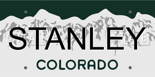 STANLEY Colorado License Plate