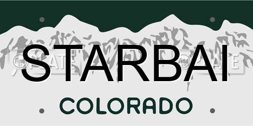 STARBAI Colorado License Plate