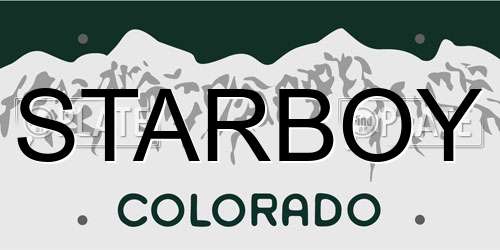 STARBOY Colorado License Plate