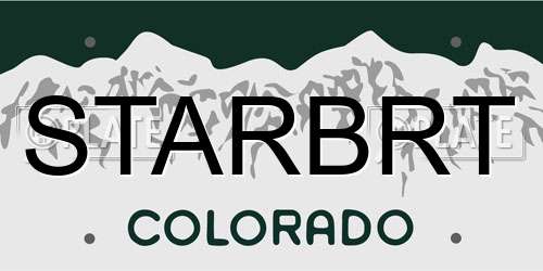 STARBRT Colorado License Plate