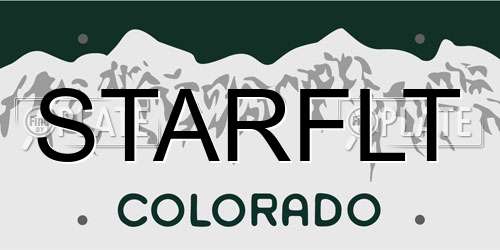 STARFLT Colorado License Plate