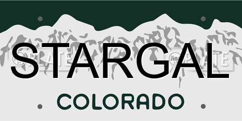 STARGAL Colorado License Plate