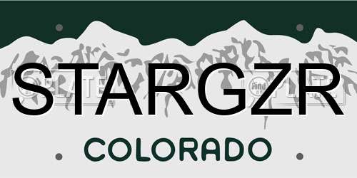 STARGZR Colorado License Plate