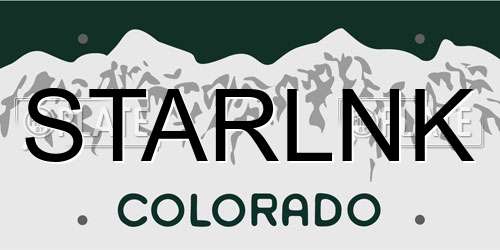 STARLNK Colorado License Plate