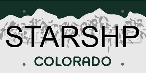 STARSHP Colorado License Plate